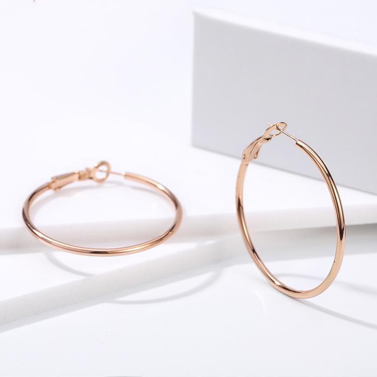 Non-fading 3 pairs hot sale oversized hoop earrings