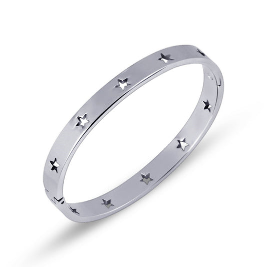 Pentagram Skeleton Titanium Bracelet