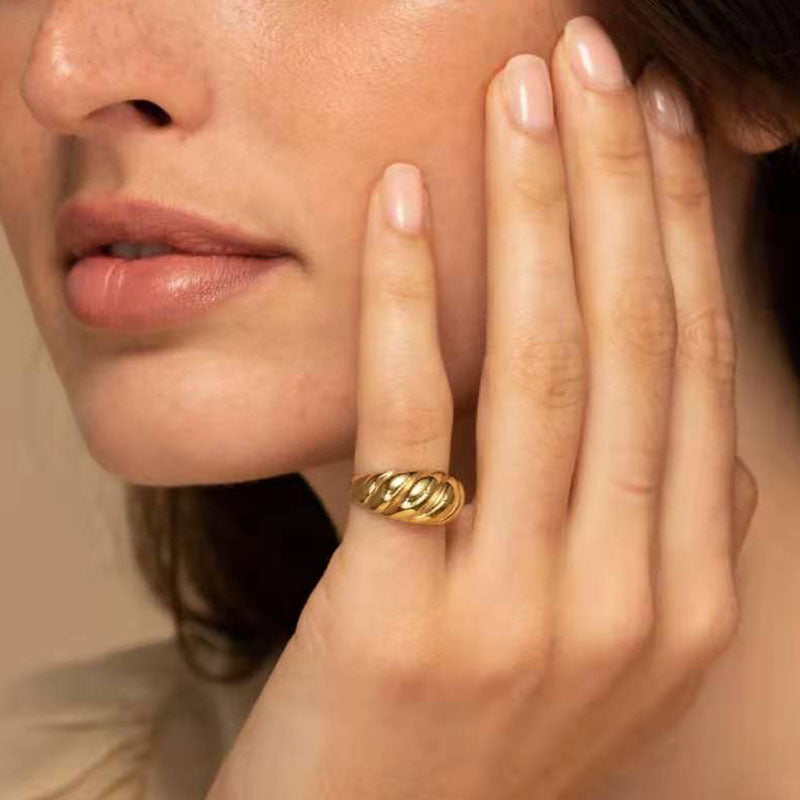 18k Gold Plated Non-fading Personality Index Finger Ring