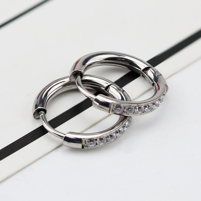 New Simple Fashion Circle Ear Buckle Hip Hop Earrings