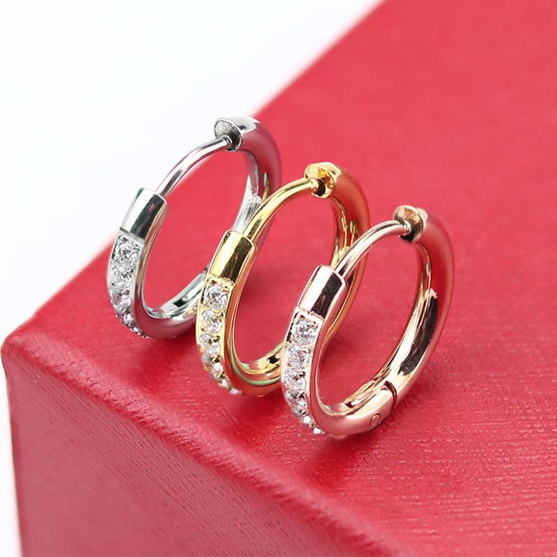 New Simple Fashion Circle Ear Buckle Hip Hop Earrings