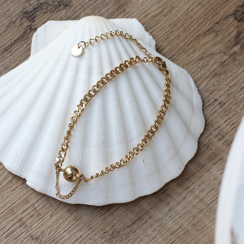 Non-fading Metal Ball Fringe Chain Ball Bracelet