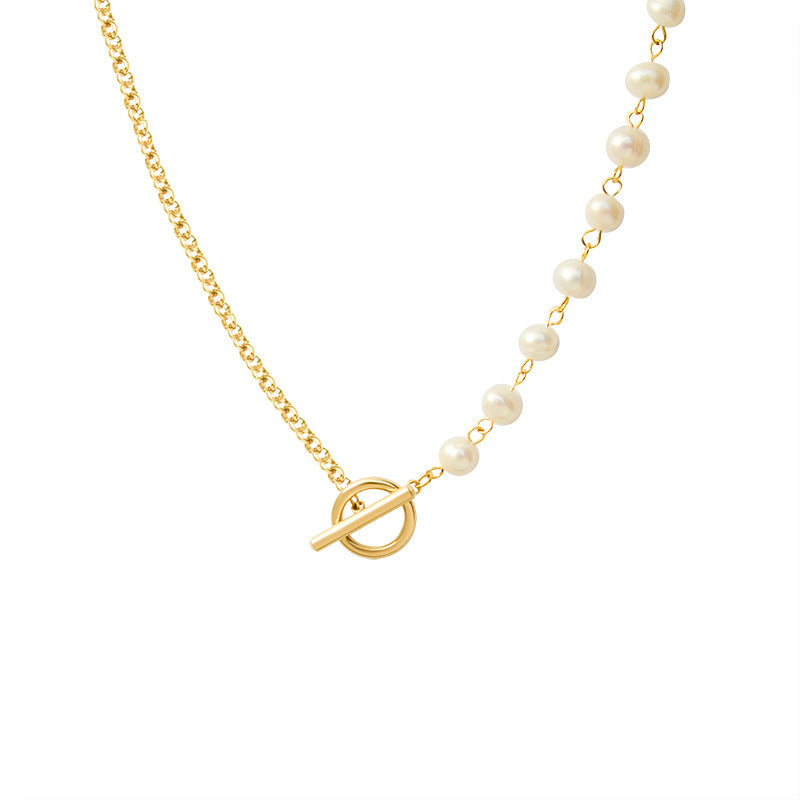 Freshwater Pearl OT Buckle Necklace