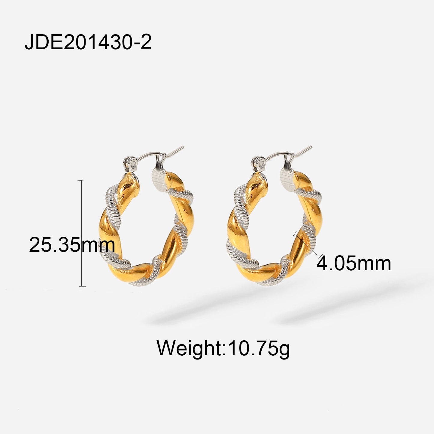 Fashion INS Style 18k Gold-plated Titanium Steel Geometric Earrings for Women