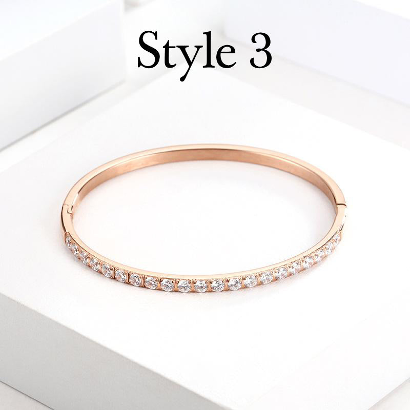 Non-fading korean style fashion torus bracelet