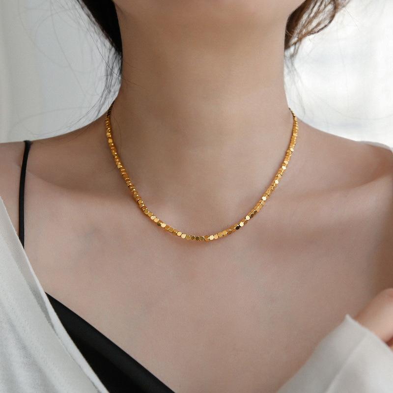 Luxury Irregular Beads Necklace Female Clavicle Chain