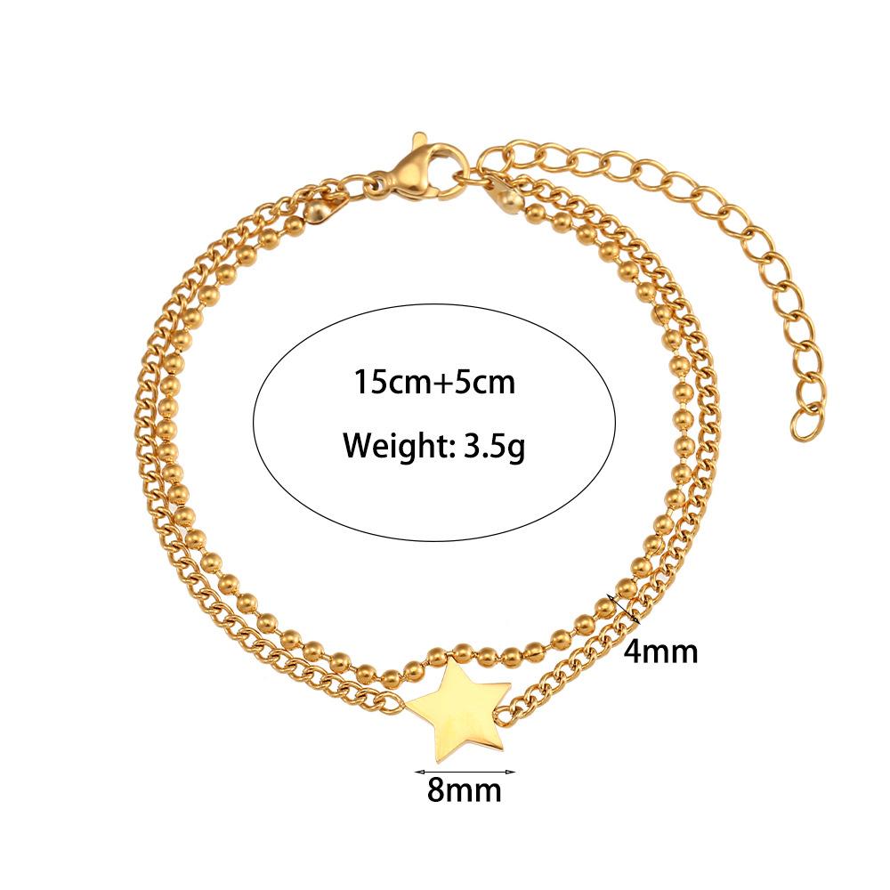 Non-fading ins fashion double layer bracelet