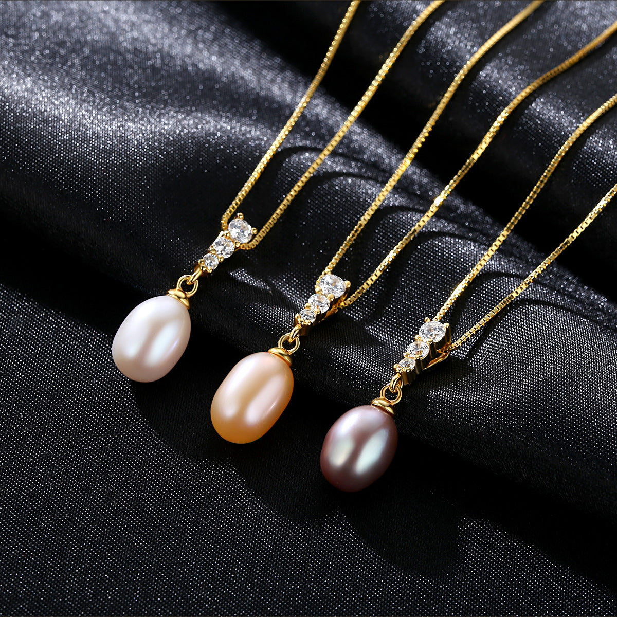 S925 Silver Freshwater Pearl Pendant Necklace Fashion Female Necklace female Necklace