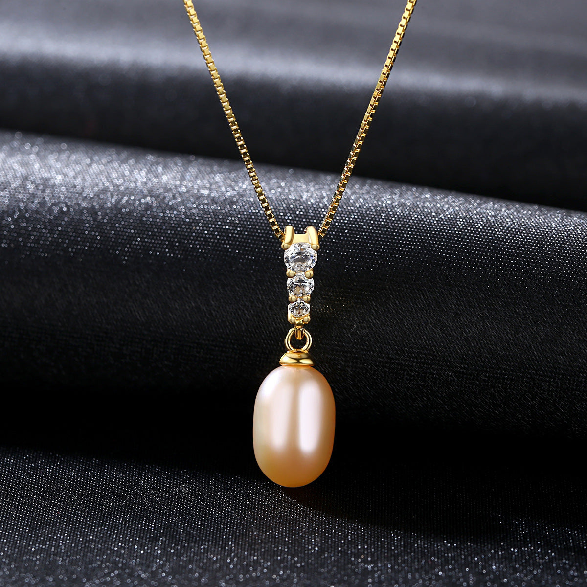 S925 Silver Freshwater Pearl Pendant Necklace Fashion Female Necklace female Necklace