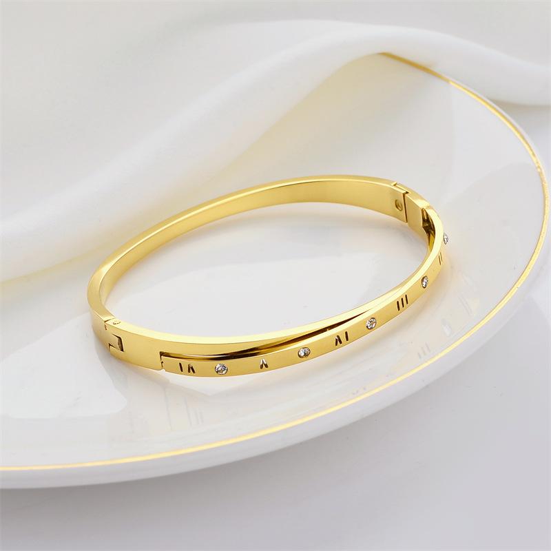 Non-fading women's roman numeral bracelet double layer bracelet