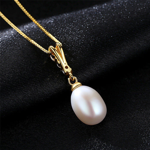 S925 Silver Freshwater Pearl Pendant Necklace Fashion Female Necklace female Necklace