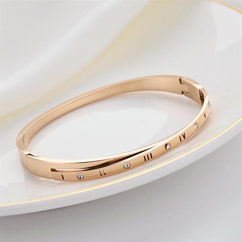 Non-fading women's roman numeral bracelet double layer bracelet