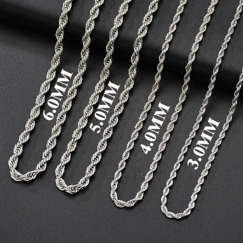 Non-fading Titanium Steel Simple Style Plain Chain