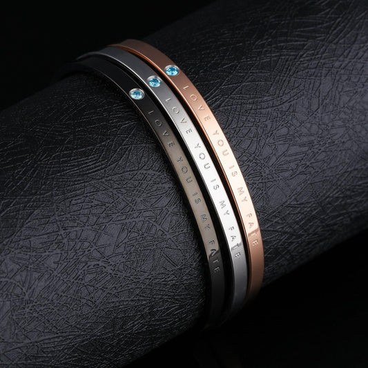 Non-fading Simple men's and women's bracelets open couple bracelets