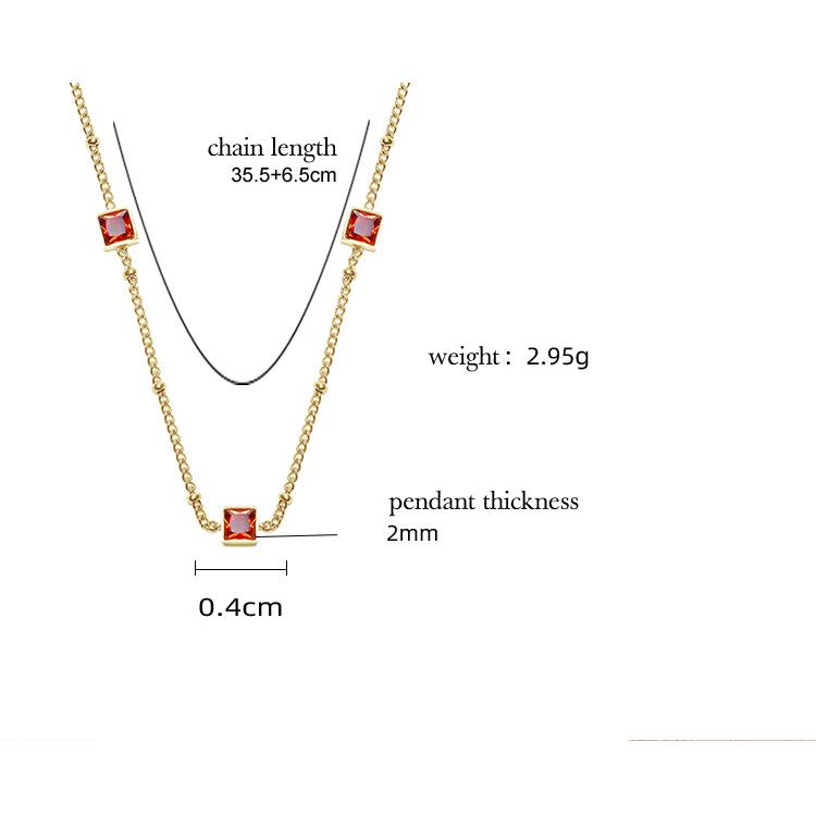 Non-fading Color Preservation Lasting Square Multi Necklace Earrings