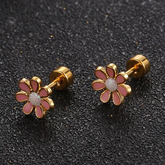 Temperament Girl Fresh Three-dimensional Petal Ear Studs