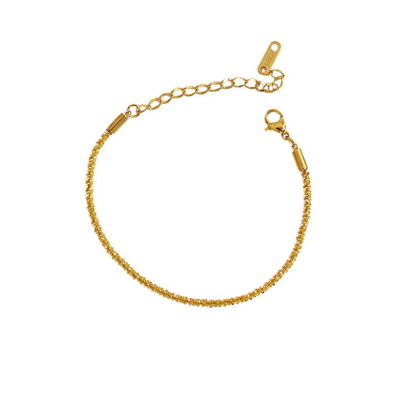 18K Gold Plated Minimalist Gypsophila Titanium Steel Bracelet