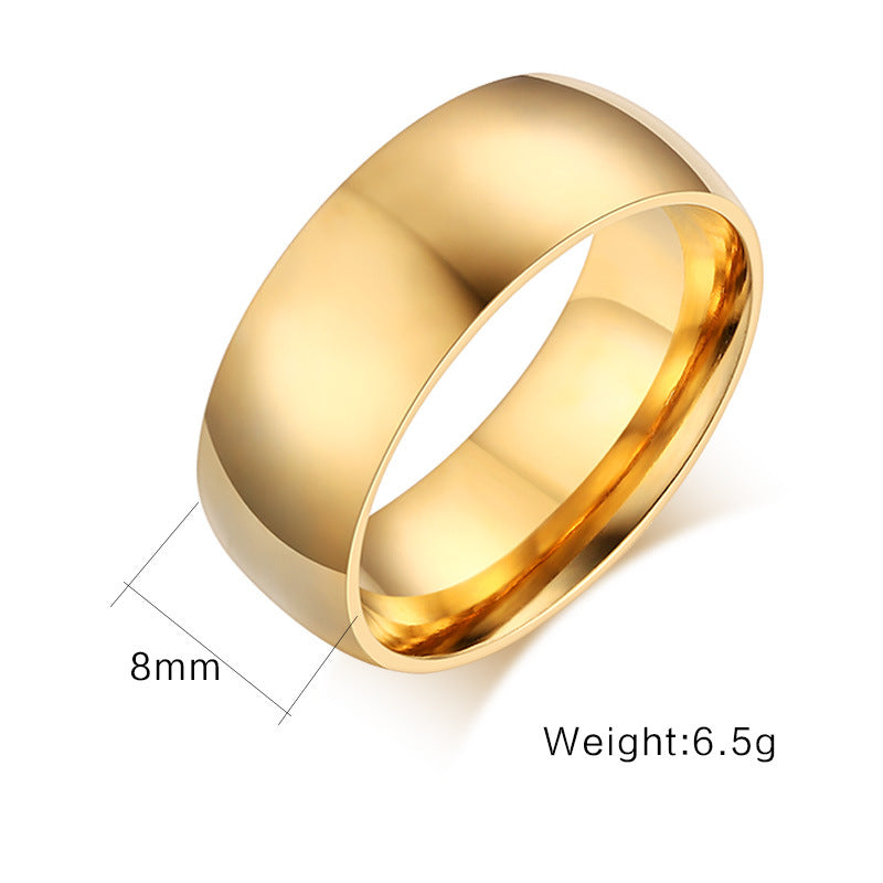 Non-fading women's simple index finger pinky ring