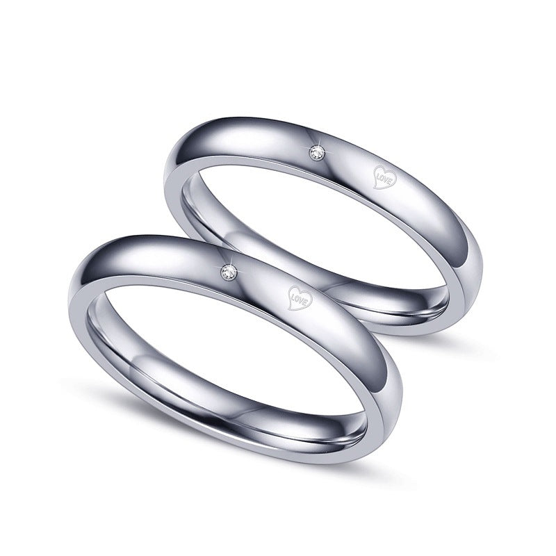 Non-fading Valentine's Day Couple Rings