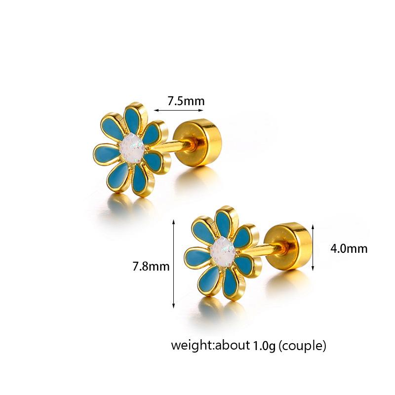 Temperament Girl Fresh Three-dimensional Petal Ear Studs