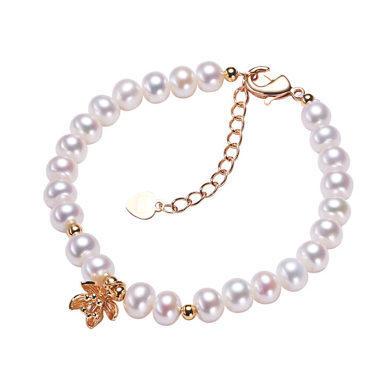 Lotus pinecone baroque pearl freshwater pearl bracelet female