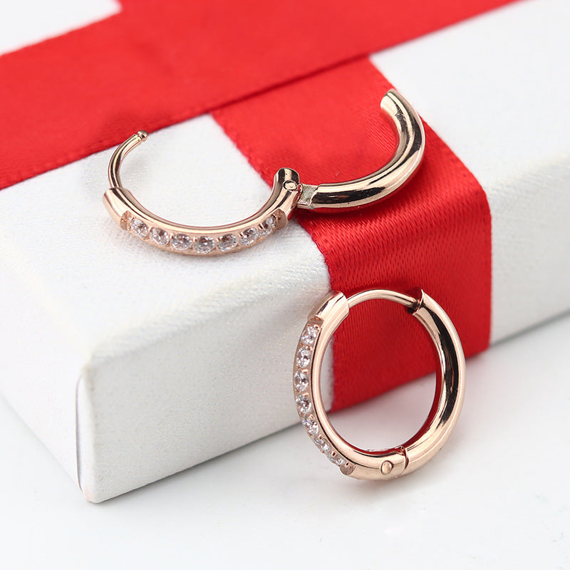 New Simple Fashion Circle Ear Buckle Hip Hop Earrings