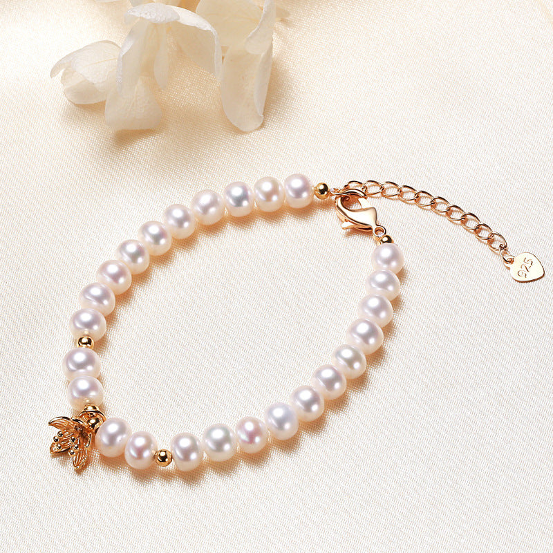 Lotus pinecone baroque pearl freshwater pearl bracelet female