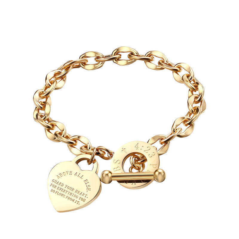 Non-fading O word chain love bracelet