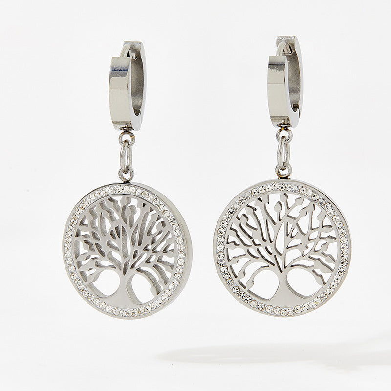 Non-fading tree of life fashion earrings