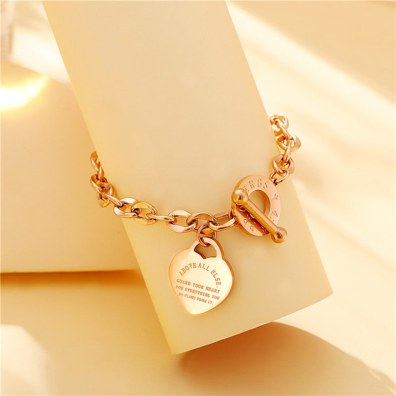 Non-fading O word chain love bracelet