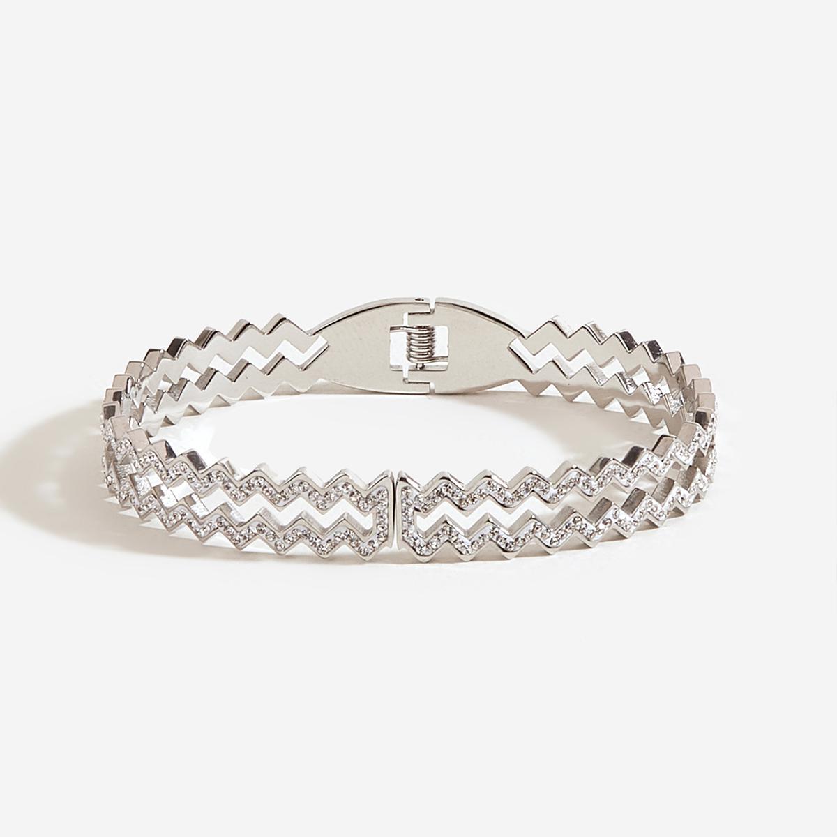 Non-fading Openwork Wave Spring Bracelet