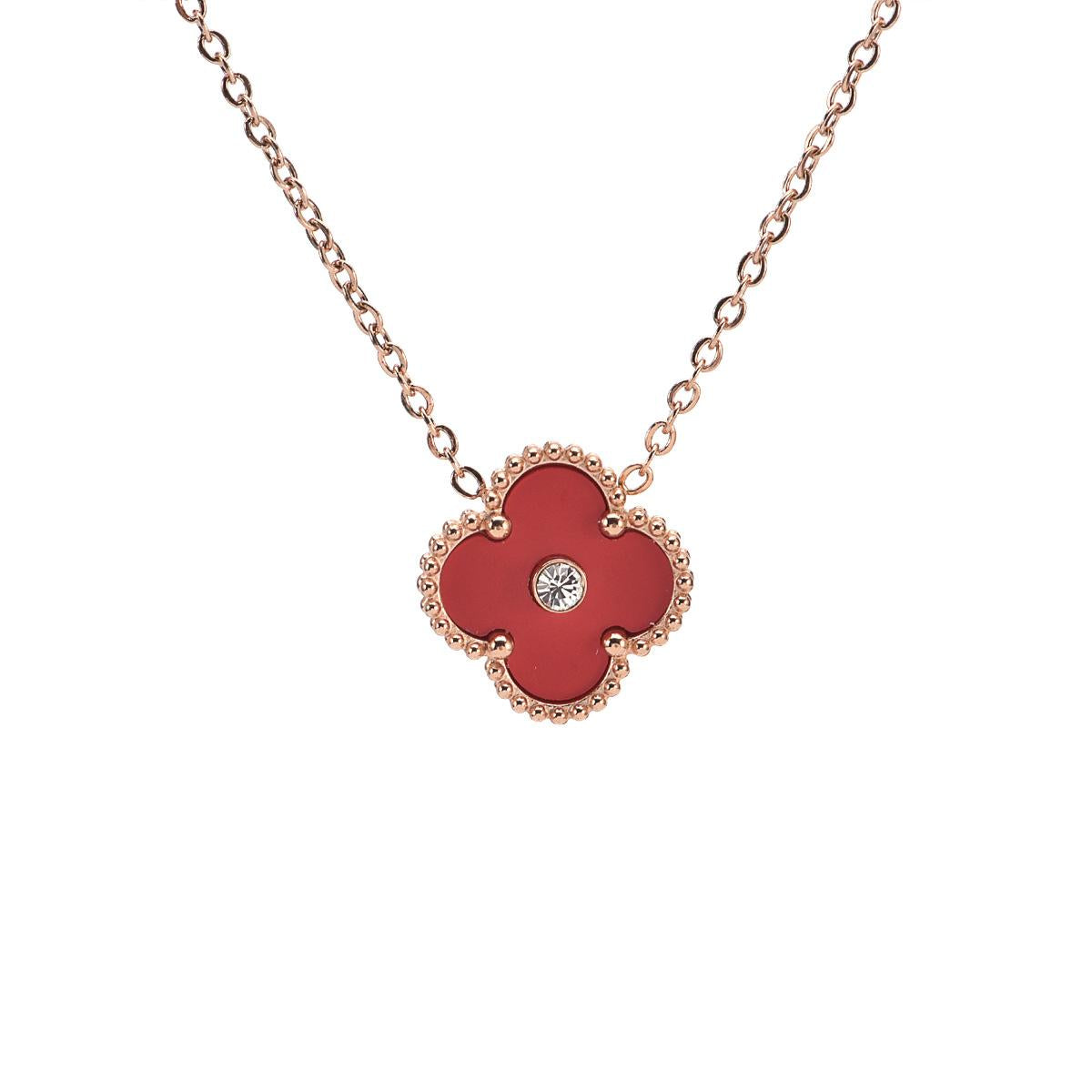 Non-fading Romantic four-leaf clover necklace