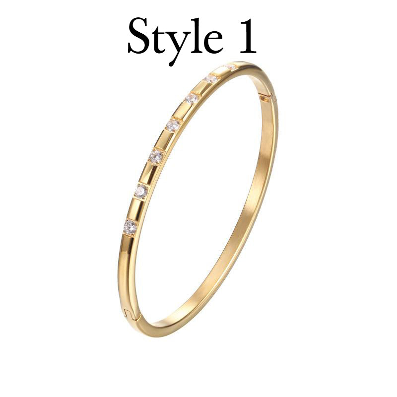 Non-fading korean style fashion torus bracelet