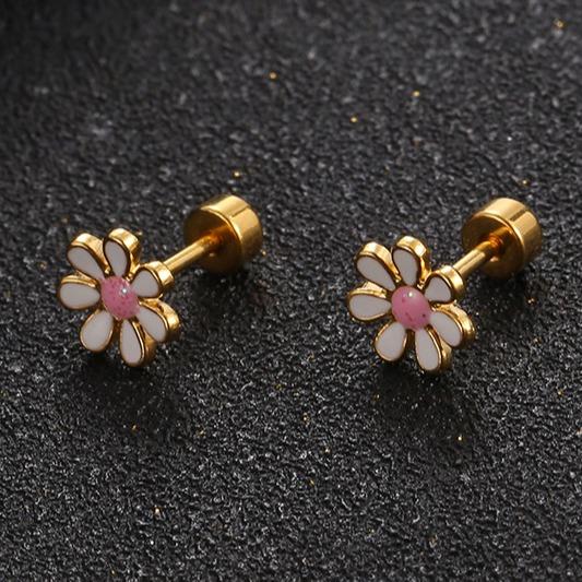 Temperament Girl Fresh Three-dimensional Petal Ear Studs