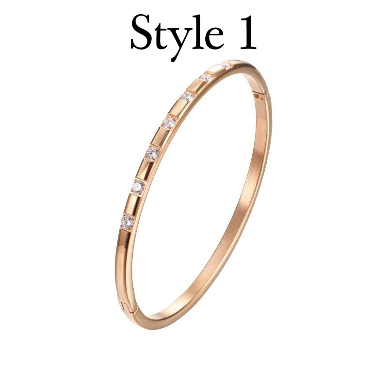 Non-fading korean style fashion torus bracelet