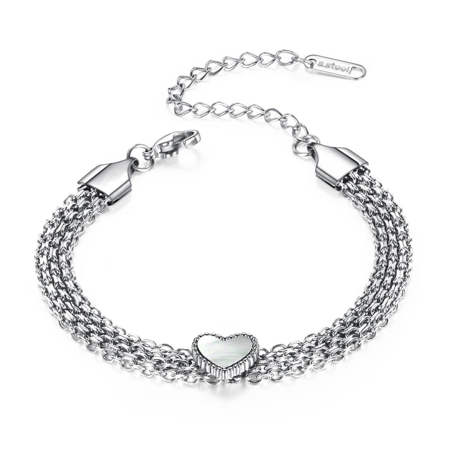 Non-fading Multilayer Ladies Heart Bracelet