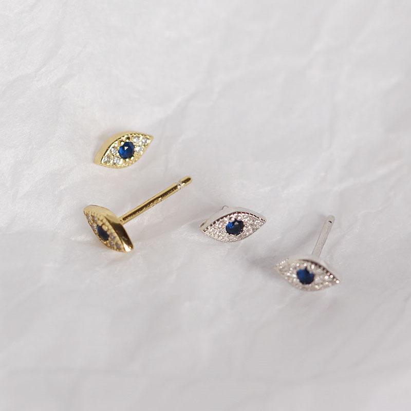 S925 Silver Devil's Eye Stud Earrings