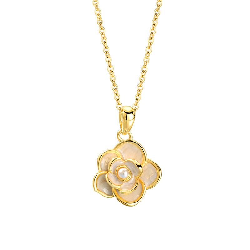 S925 Silver Camellia Necklace