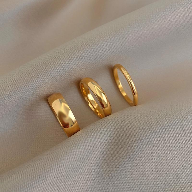 Non-fading women's simple index finger pinky ring